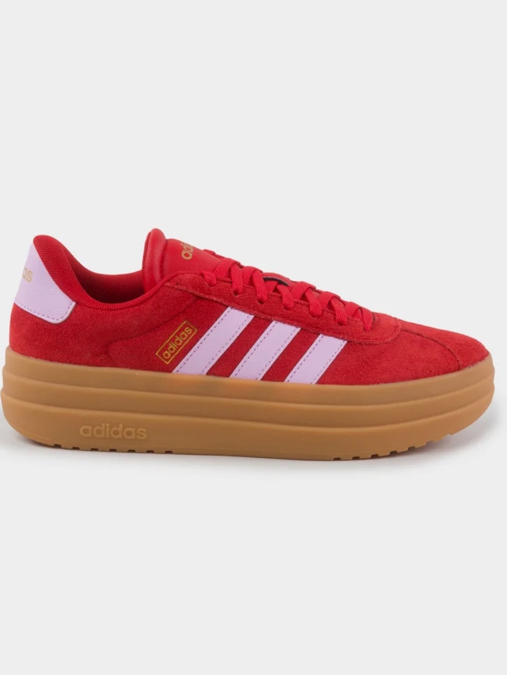 Adidas VL Court Bold Platform Shoes in Red/Pink Size Women's 9